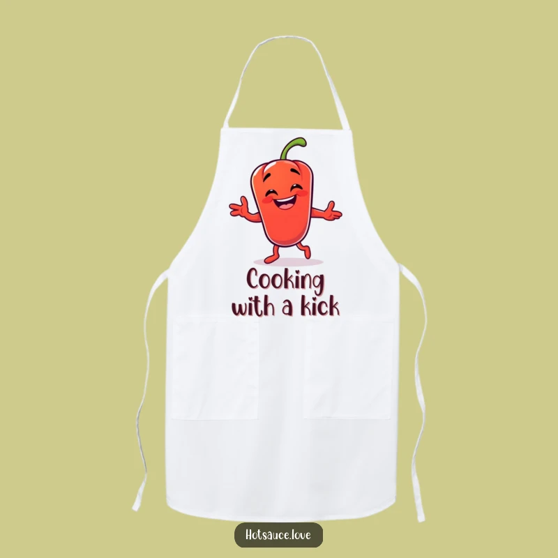 Funny Chili Pepper Dance Apron: Cook Up Laughs with this Hilarious Kitchen Essential!