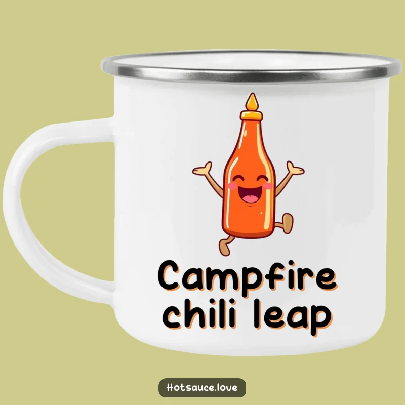 Funny Hot Sauce Camping Mug: Spicy Adventures, Rugged Funny Gift for Campers