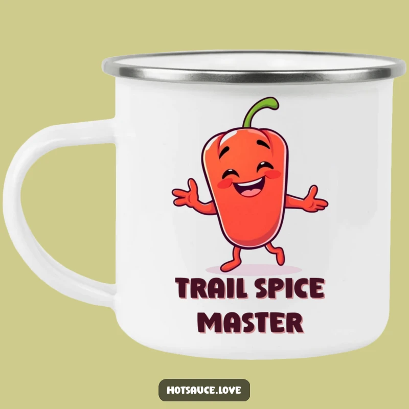 Funny Chili Pepper Dance Camping Mug: Enjoy Hot Drinks with Spicy Humor Outdoors!