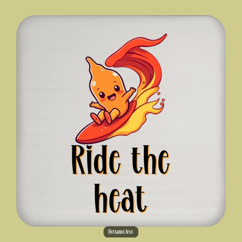Funny Hot Sauce Wave Coaster: Sliding Protector, Party Funny Gift