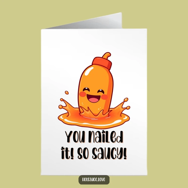 Free Printable Congrats Card Splashing Hot Sauce - Celebrate With Joy Digital Download