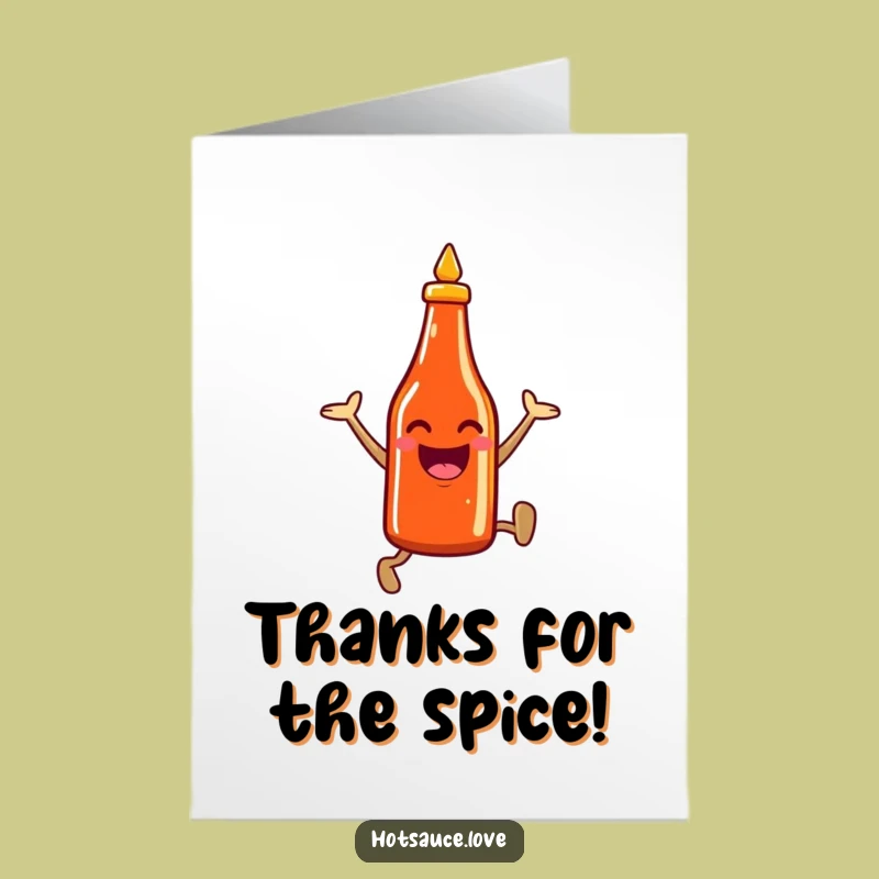 Free Printable Thank You Hot Sauce Card - Leaping Smile Funny Downloadable Greeting