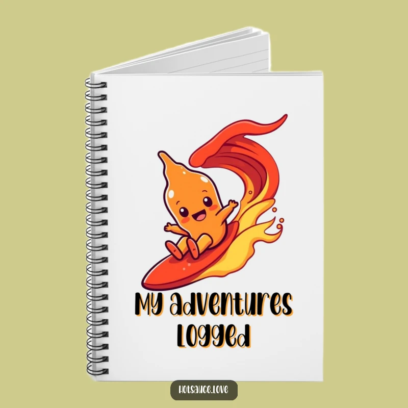 Funny Hot Sauce Wave Notebook: Sliding Journal, Creative Funny Gift