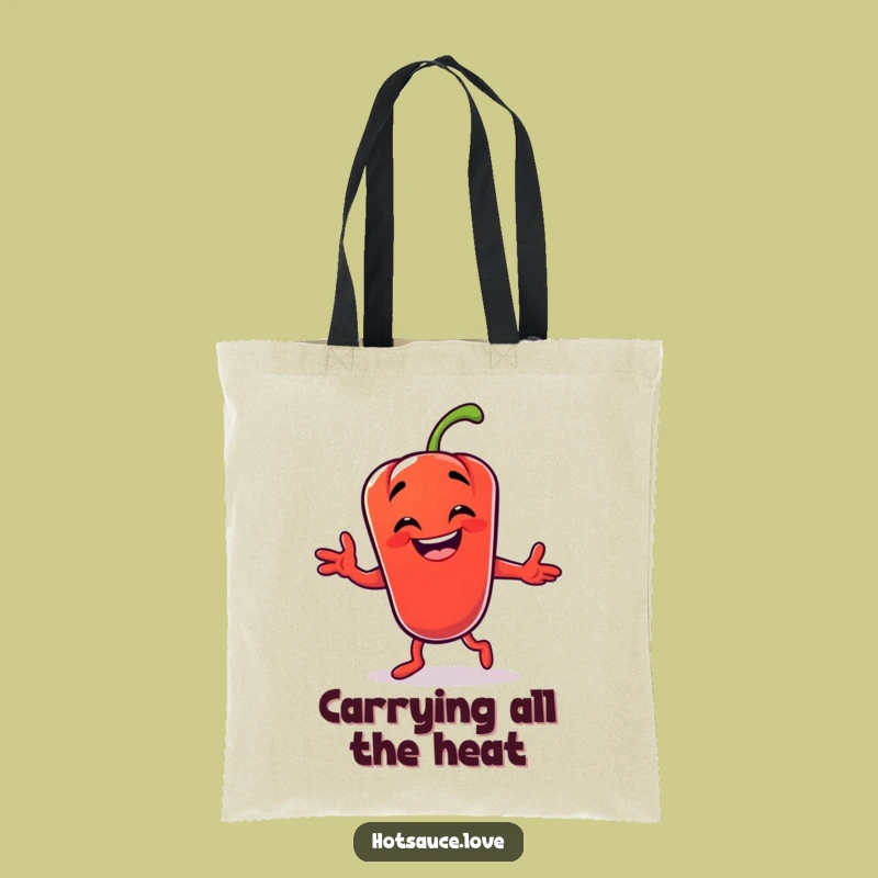 Funny Chili Pepper Dance Tote Bag: Carry Your Essentials with Spice & Humorous Style!